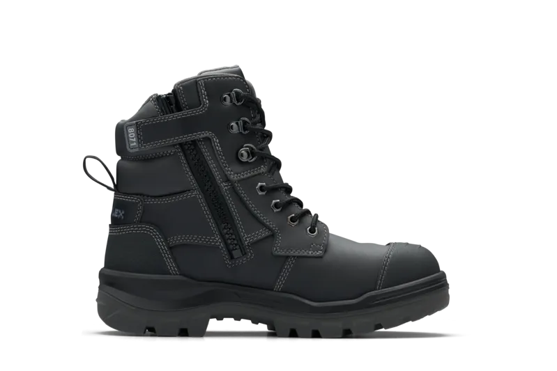 8071 Blundstone RotoFlex Steel Zip Sided Safety Boot Black