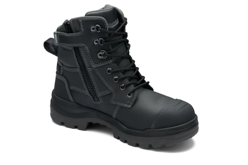 8071 Blundstone RotoFlex Steel Zip Sided Safety Boot Black