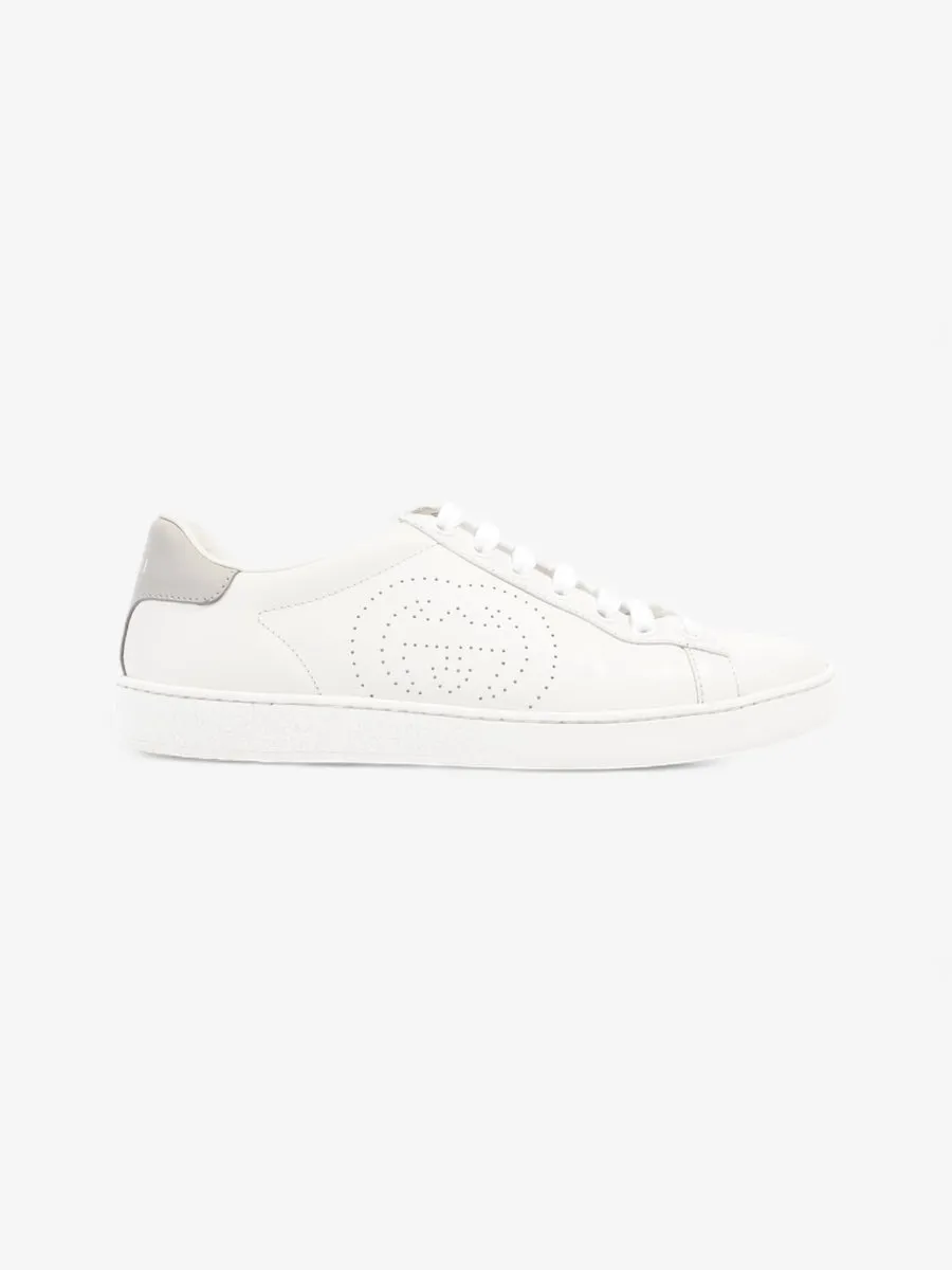 Ace Interlocking G Sneakers White / Grey Leather EU 37 UK 4