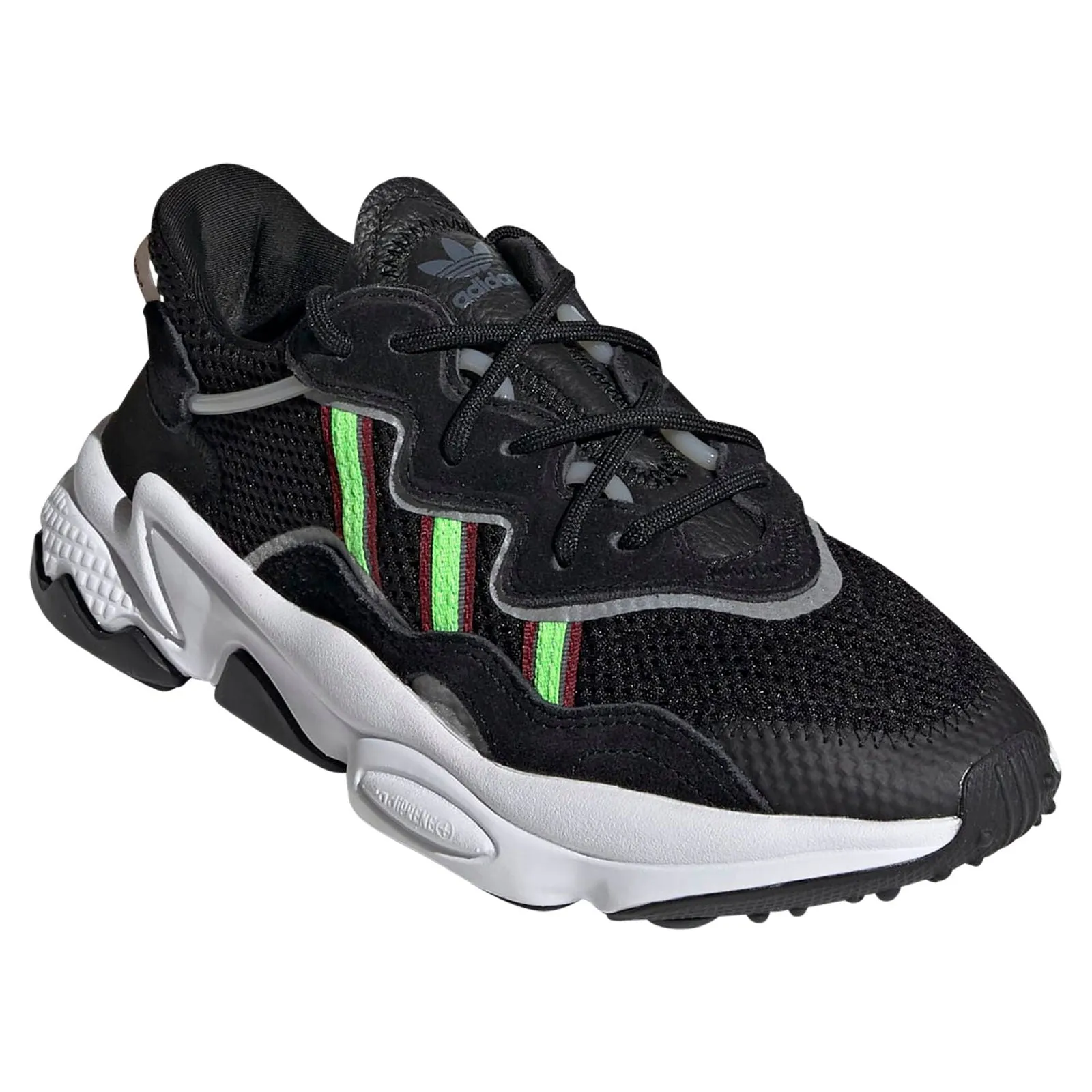 adidas Originals Junior Ozweego Shoes - Core Black / Solar Green