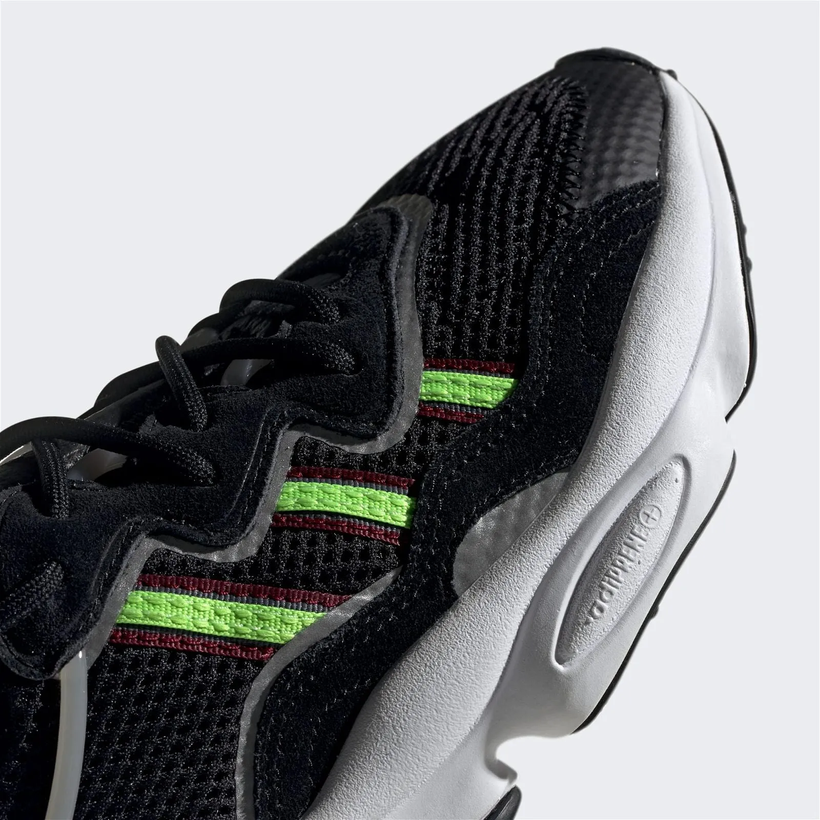 adidas Originals Junior Ozweego Shoes - Core Black / Solar Green