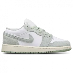 Air Jordan 1 Low SE GS Sneakers in White/Seafoam/Sail