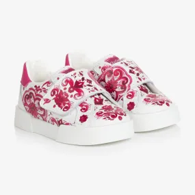 Baby Girls Pink Leather Majolica Trainers