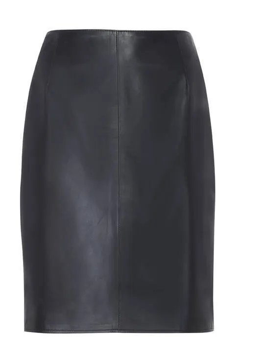 Black leather skirt adela