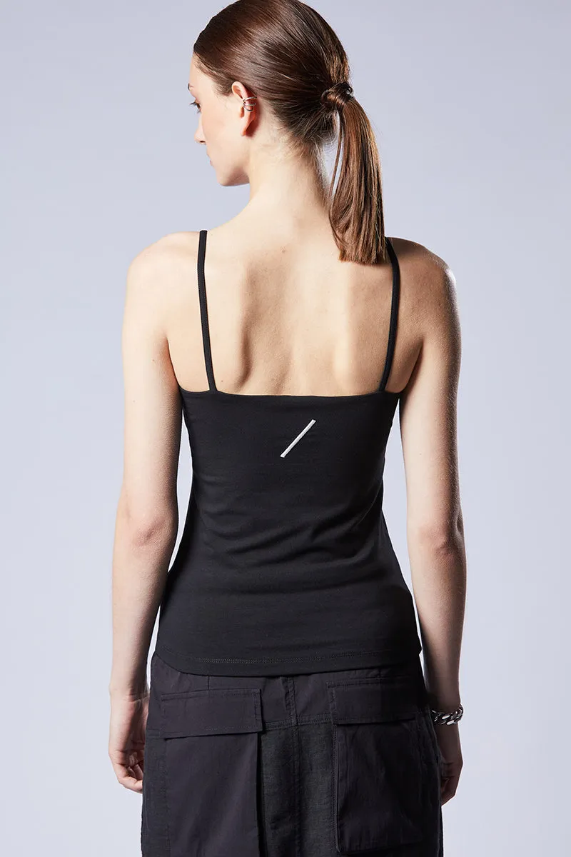 BLACK SOFT MODAL TANK TOP