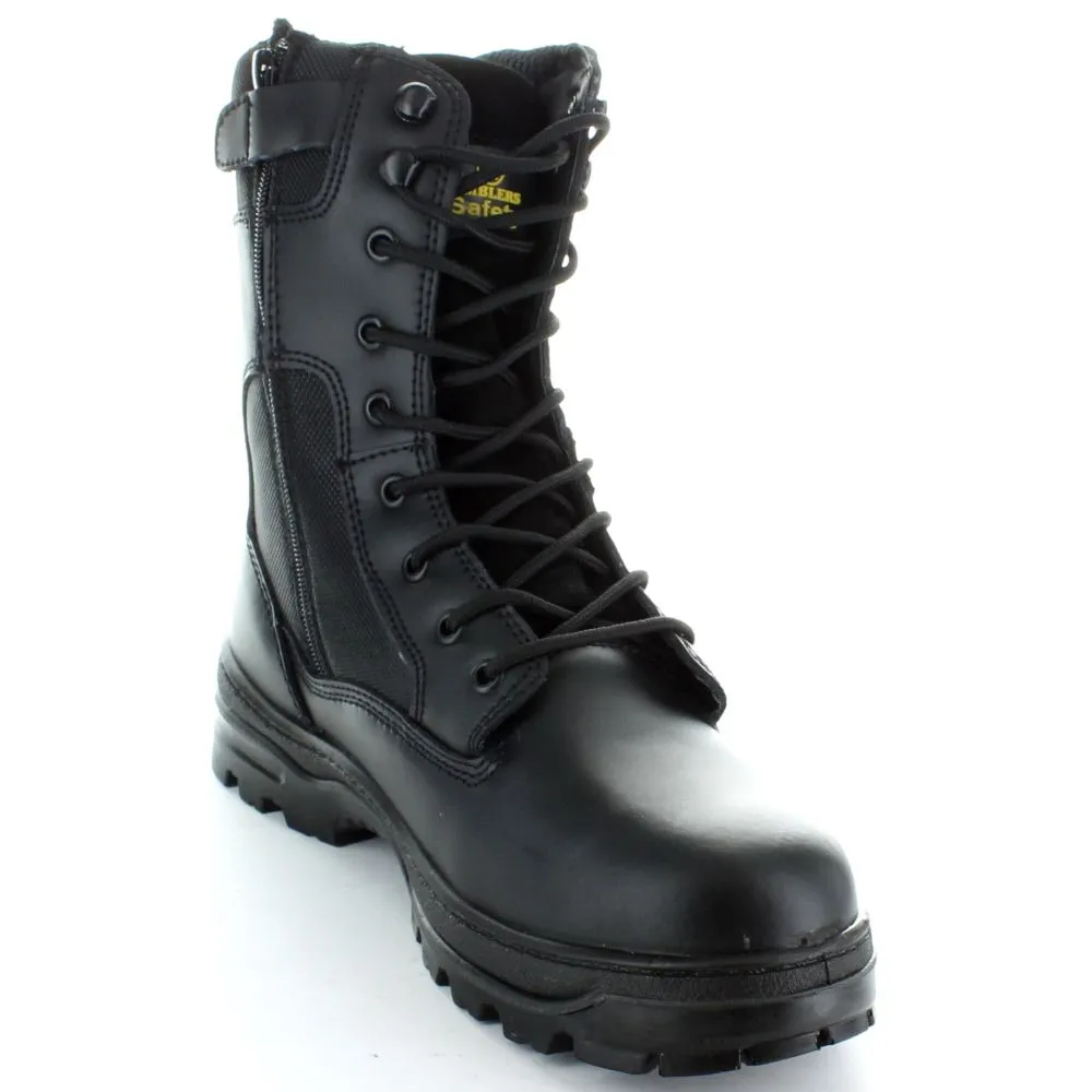 Black Dual Density Zip Safety Boot