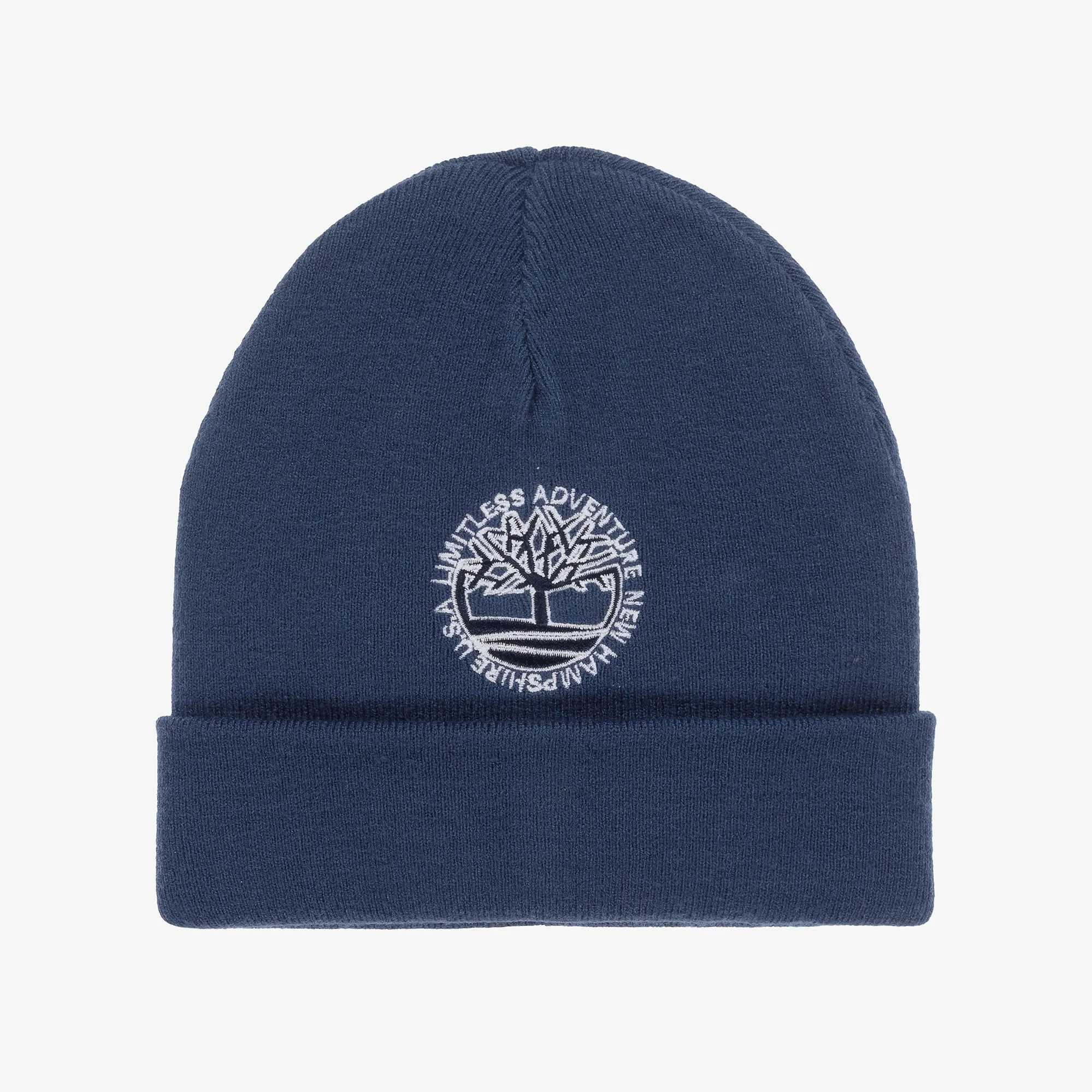 Boys Blue Viscose Knit Beanie Hat