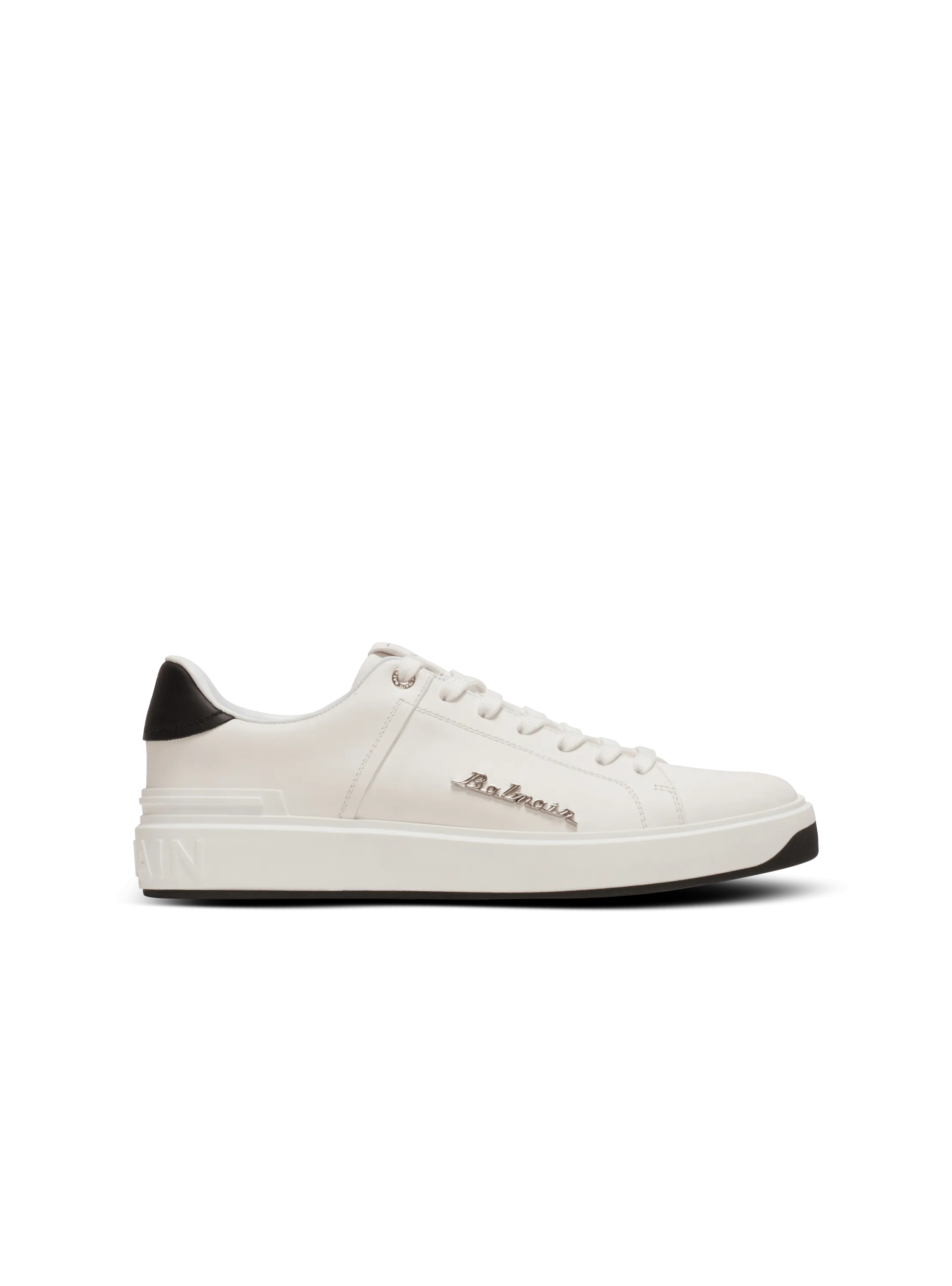 Calfskin B-Court sneakers with Balmain logo