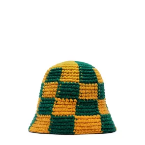 CHECKER KNIT BUCKET HAT EVERGREEN | Bodega