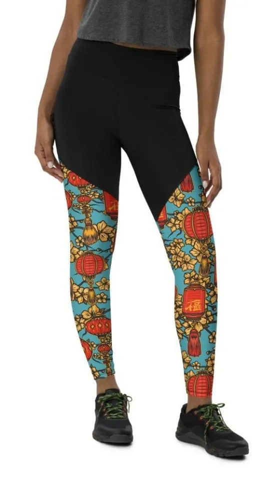 Chinese Festive Compression Leggings