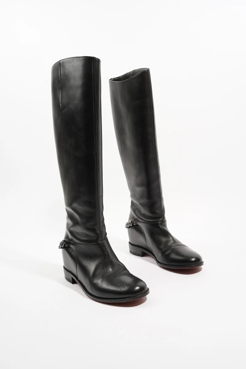 Christian Louboutin Cate Boot Black Calfskin Leather EU 37 UK 4