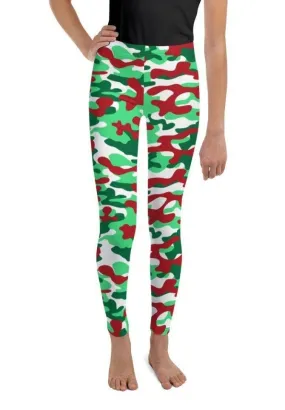 Christmas Camo Youth Leggings