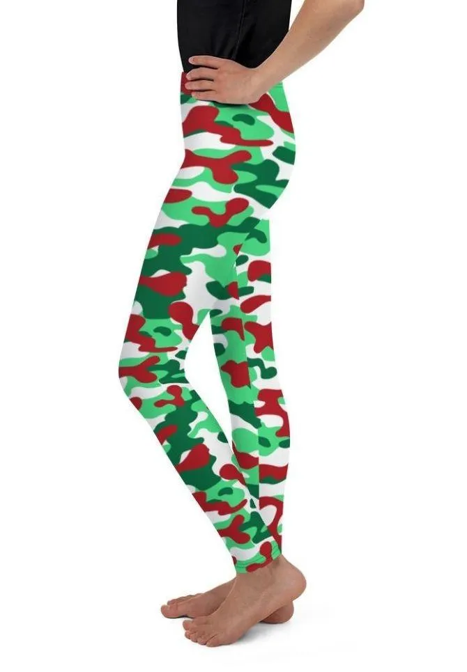 Christmas Camo Youth Leggings