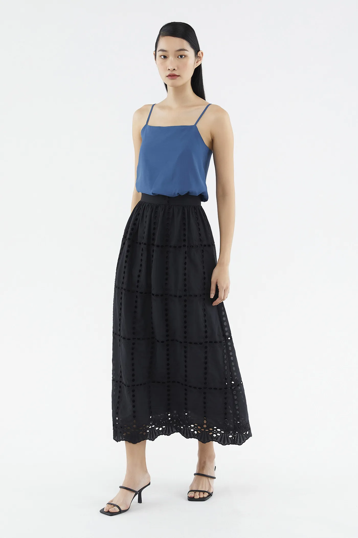 Clarisa Broderie Maxi Skirt 