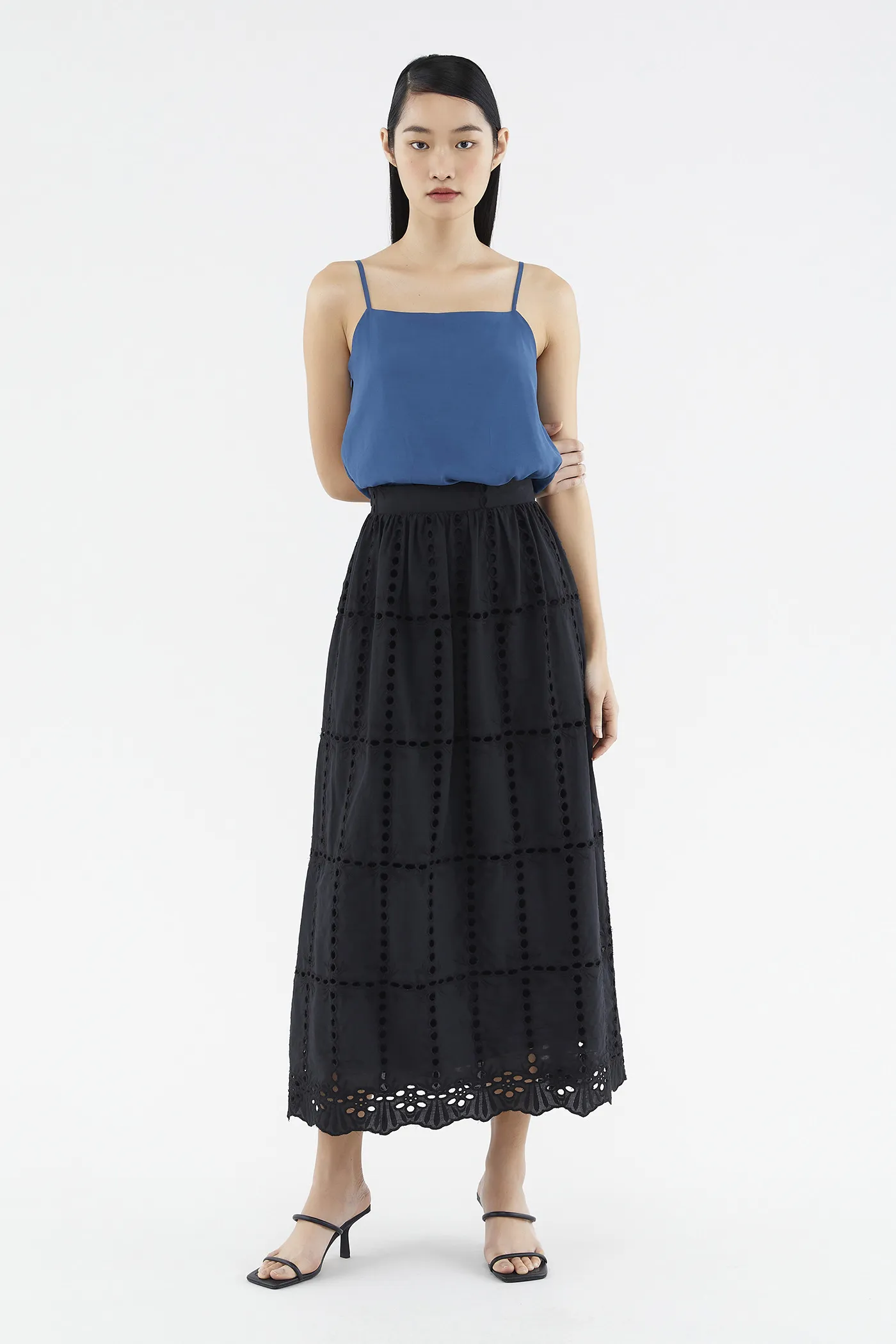 Clarisa Broderie Maxi Skirt 