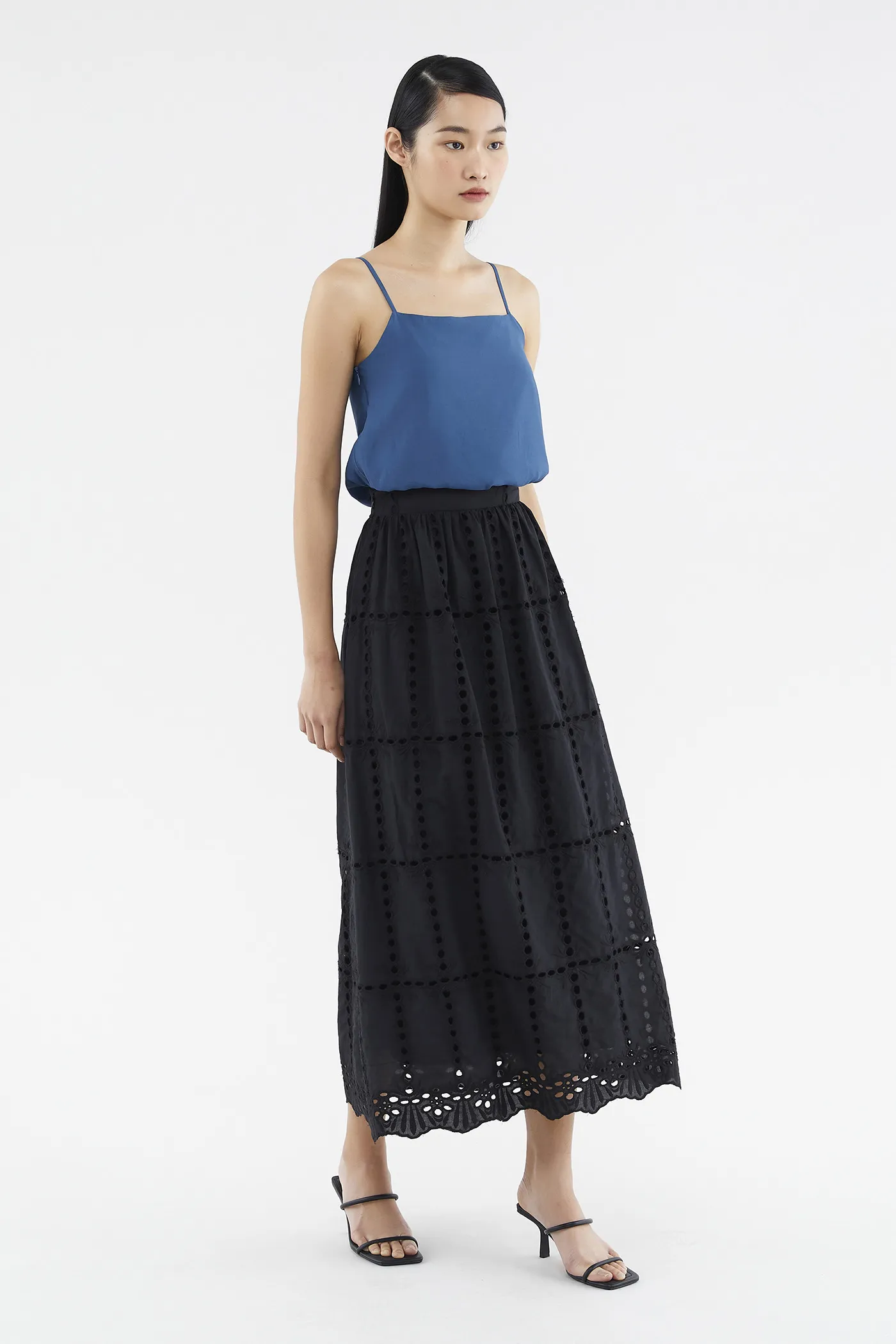 Clarisa Broderie Maxi Skirt 