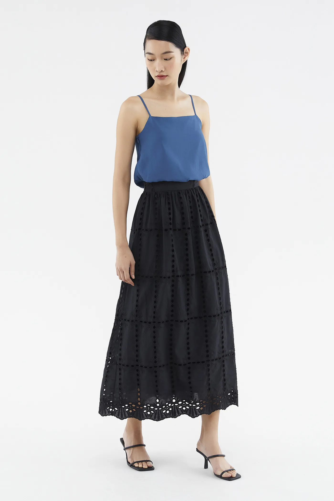 Clarisa Broderie Maxi Skirt 