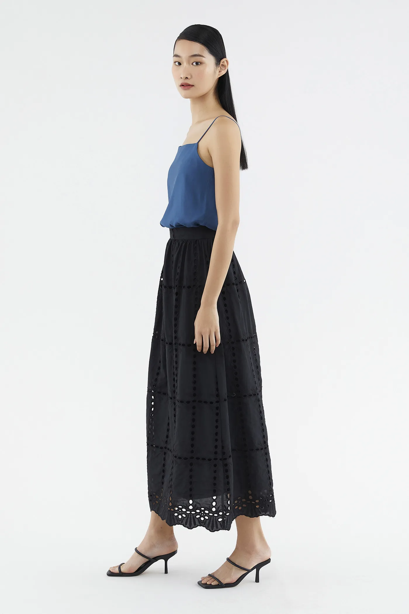 Clarisa Broderie Maxi Skirt 