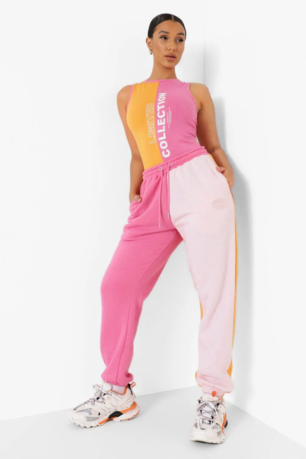 Color Block Spliced Joggers