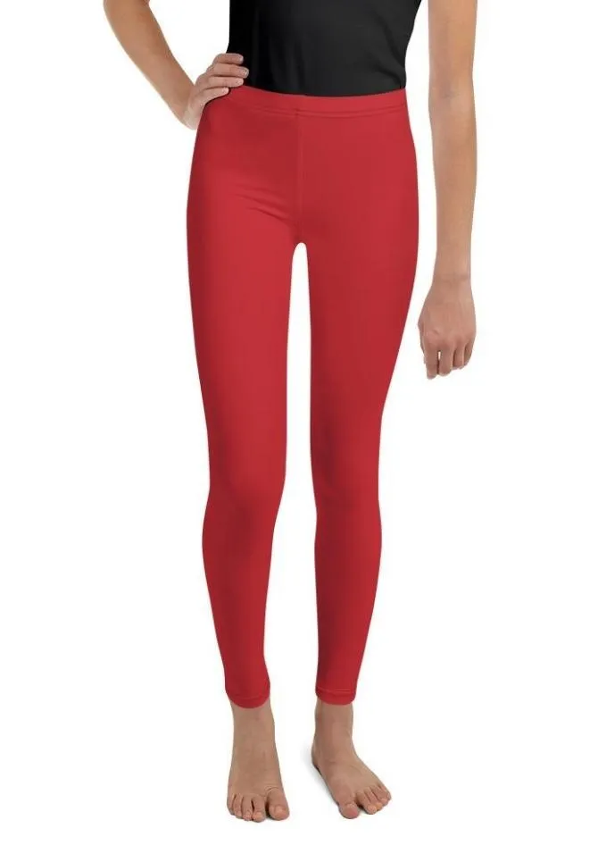 Crimson Red Youth Leggings