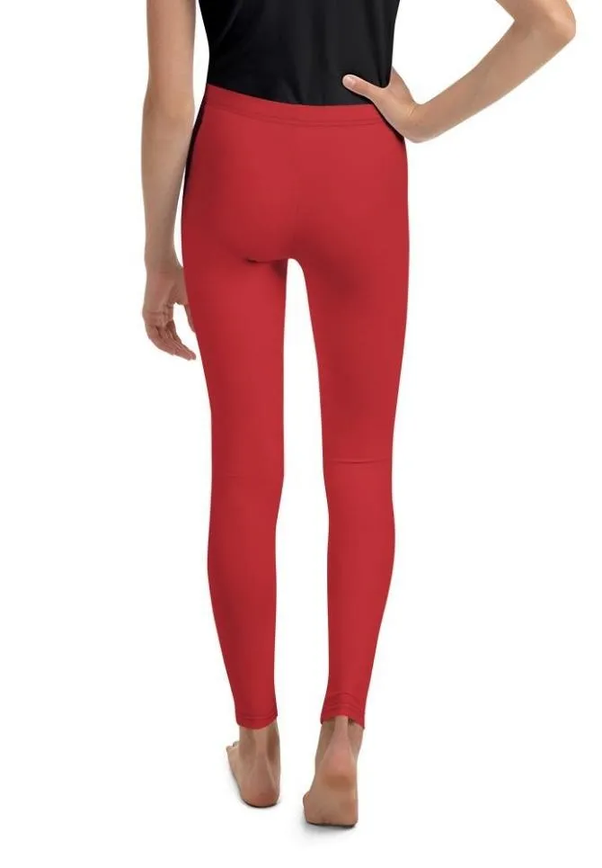 Crimson Red Youth Leggings