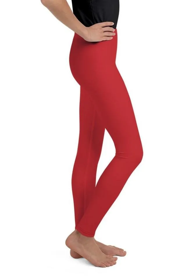 Crimson Red Youth Leggings