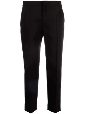 Cropped tapered-leg trousers