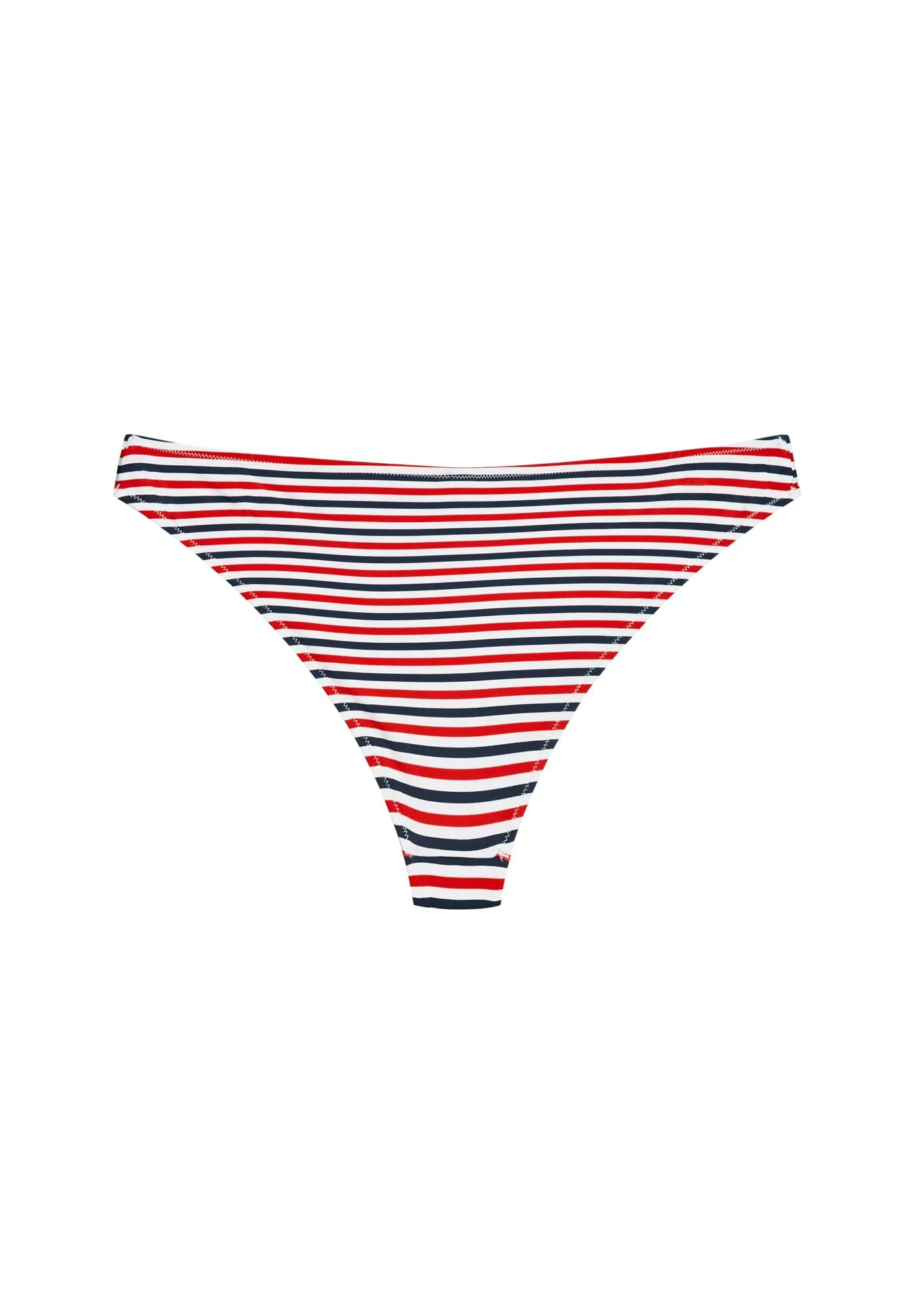 Daisy Print Bikini Bottom- red stripe