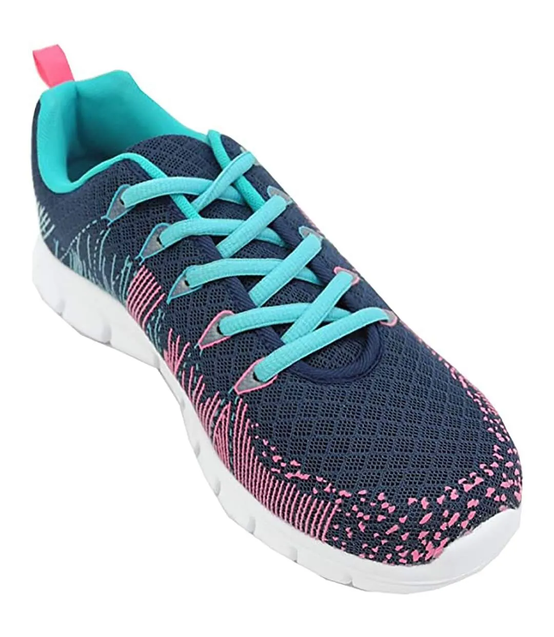 Dek Superlight Womens/Ladies Starlight Memory Foam Trainers (Navy/Aqua/Fuchsia) - UTDF1124