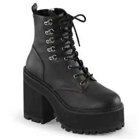 Demonia Slacker-165 Vegan Leather Mid-Calf Boot