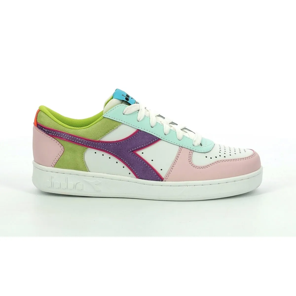 Diadora - Sneakers Bas Magic Bas Low W - White/Potpourri/Blue Gras - Femme