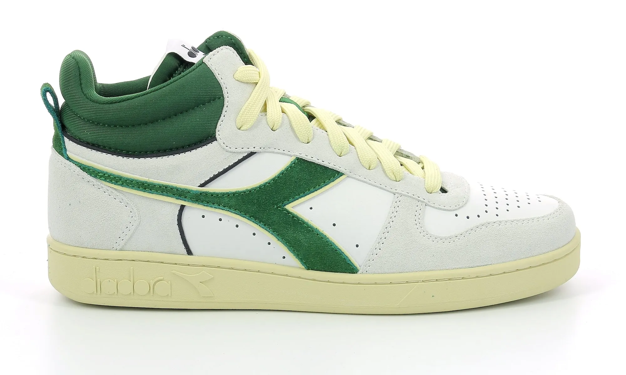 Diadora - Sneakers Hautes Magic B Demi Cu - White/Greener Pastures - Mixte