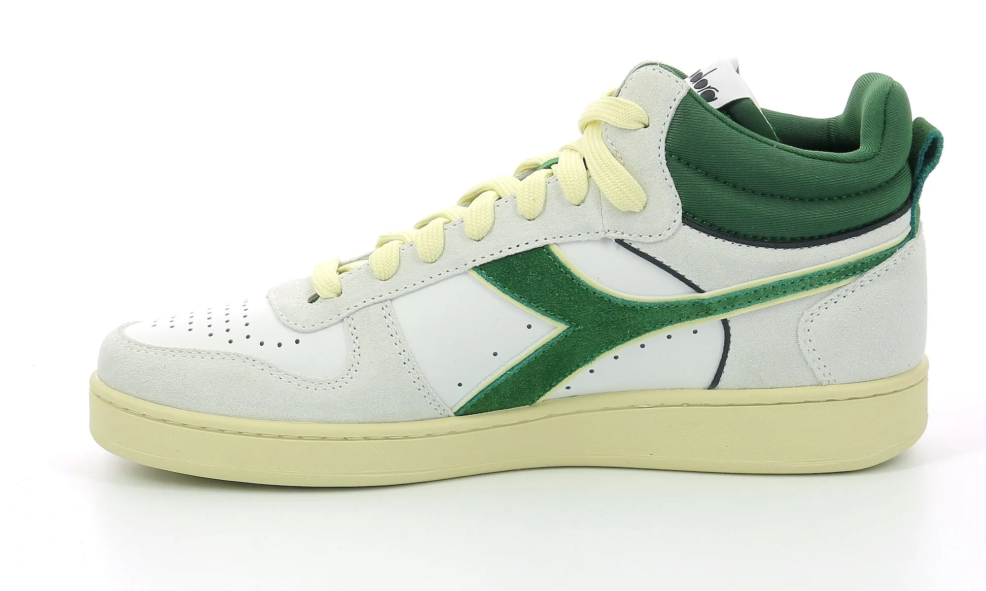 Diadora - Sneakers Hautes Magic B Demi Cu - White/Greener Pastures - Mixte