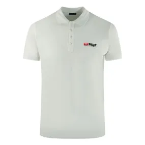 Diesel Division Logo White Polo Shirt