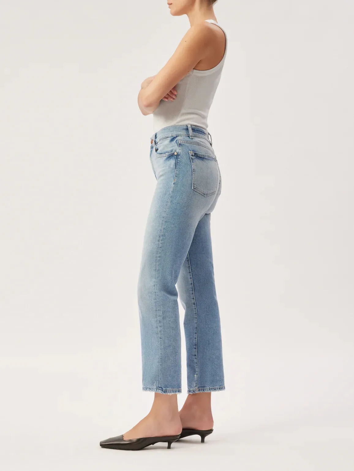 DL1961    Patti Straight High Rise Vintage Ankle Jeans Reef