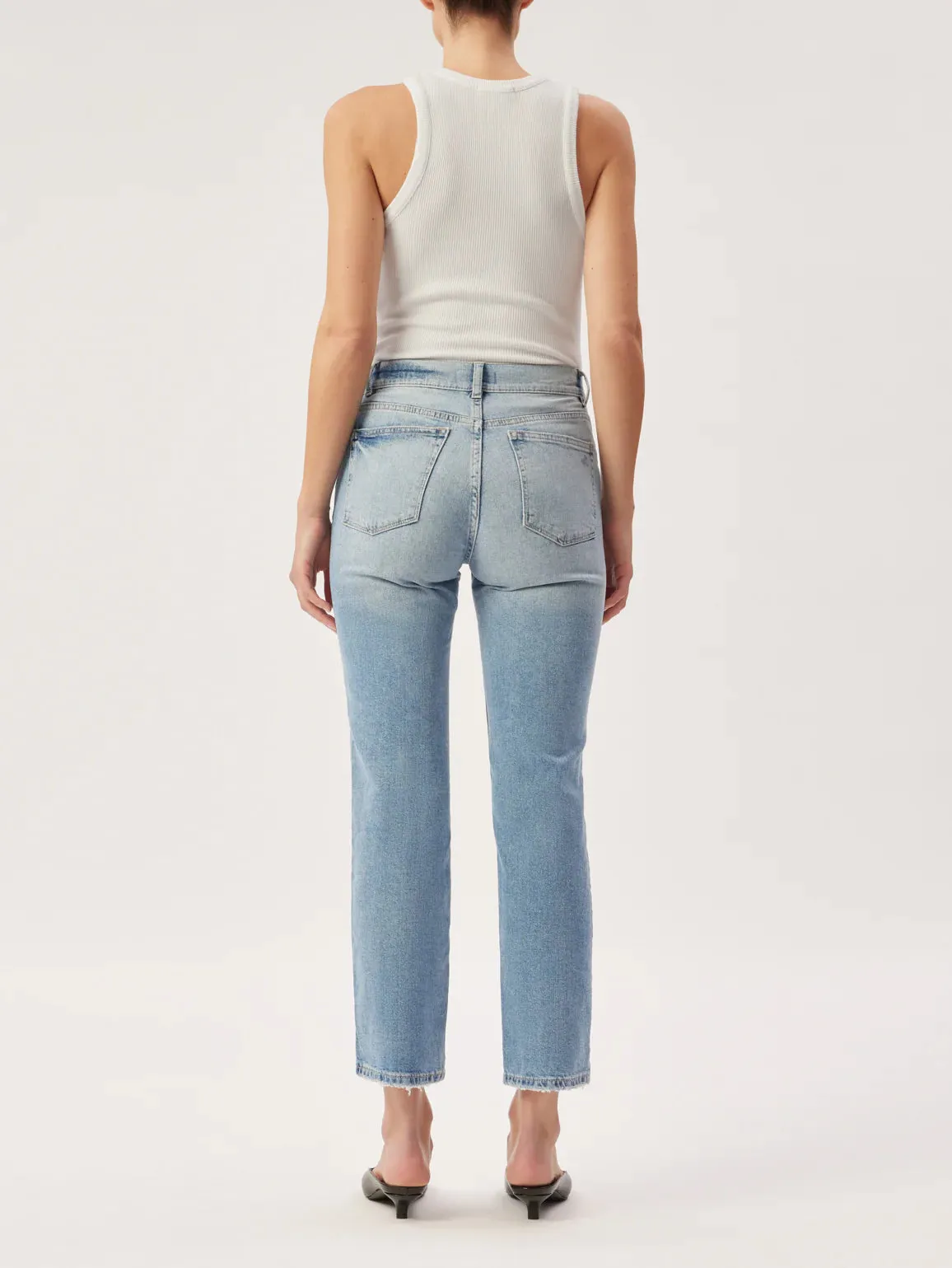 DL1961    Patti Straight High Rise Vintage Ankle Jeans Reef