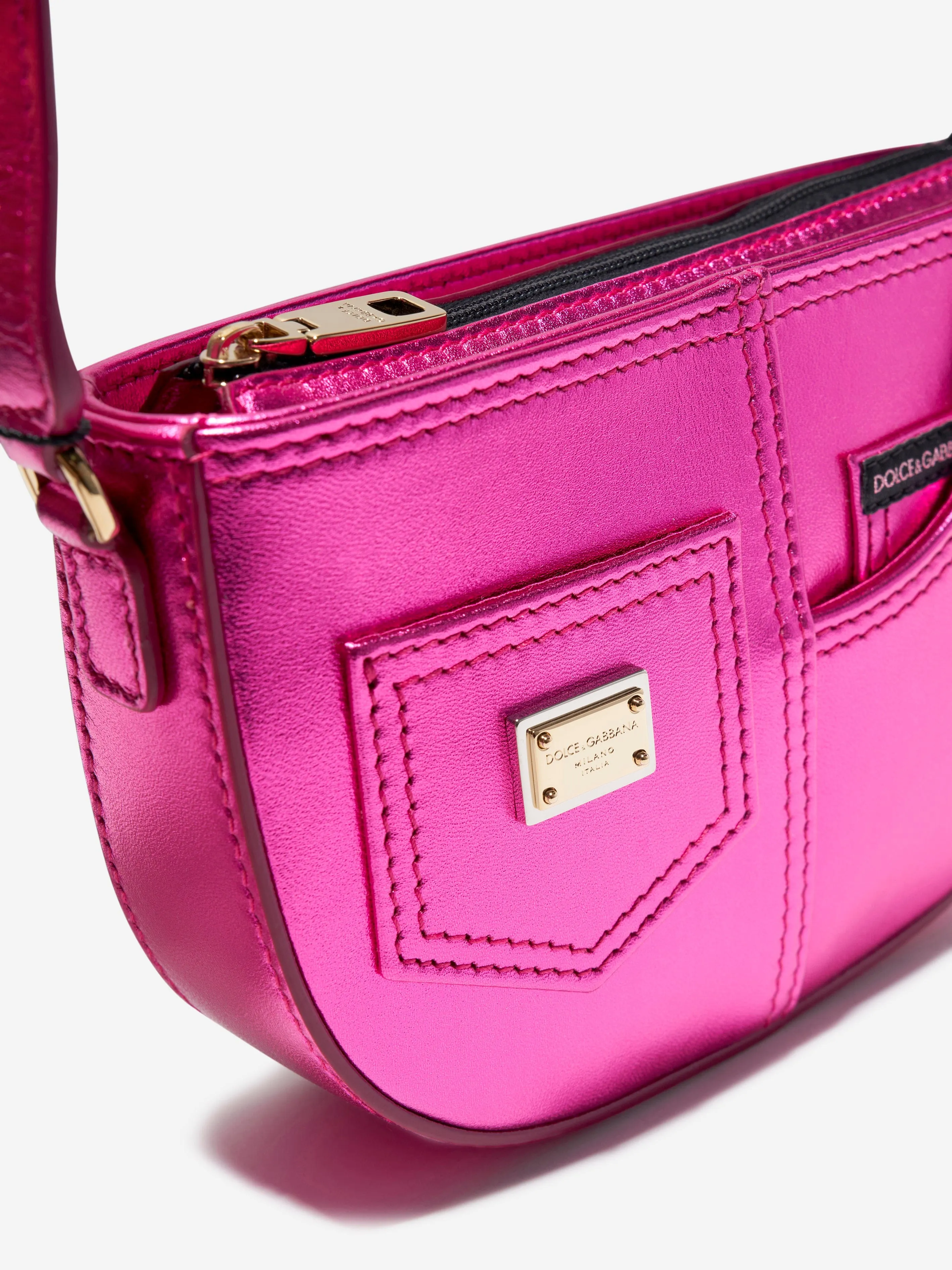 Dolce & Gabbana Girls Leather Shoulder Bag in Pink