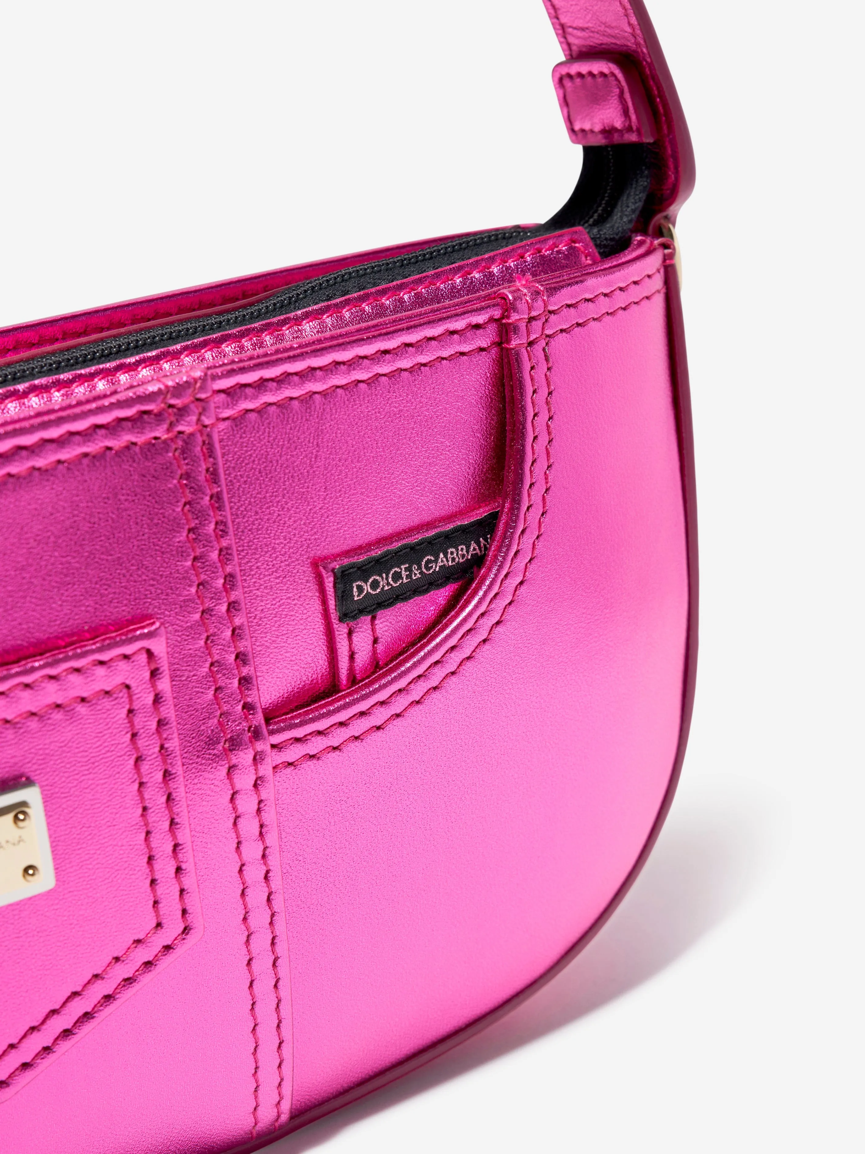 Dolce & Gabbana Girls Leather Shoulder Bag in Pink