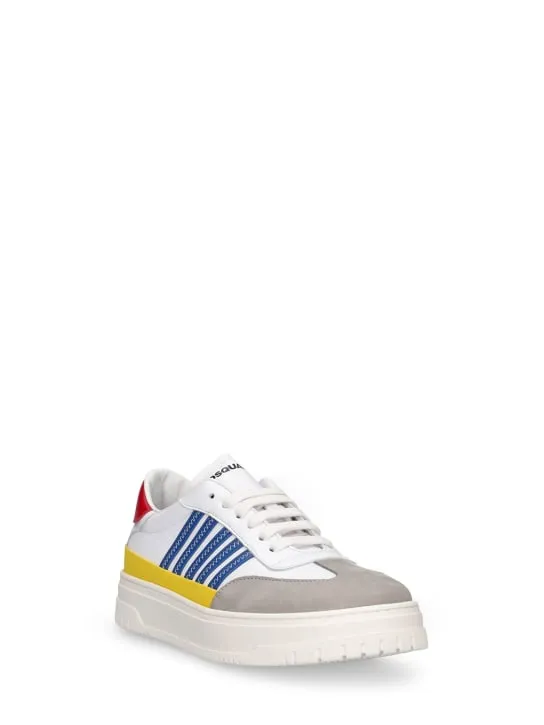 Dsquared2   Leather & tech lace-up sneakers 