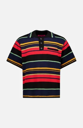    ELDER STATESMAN   Rad Stripe Scally Polo