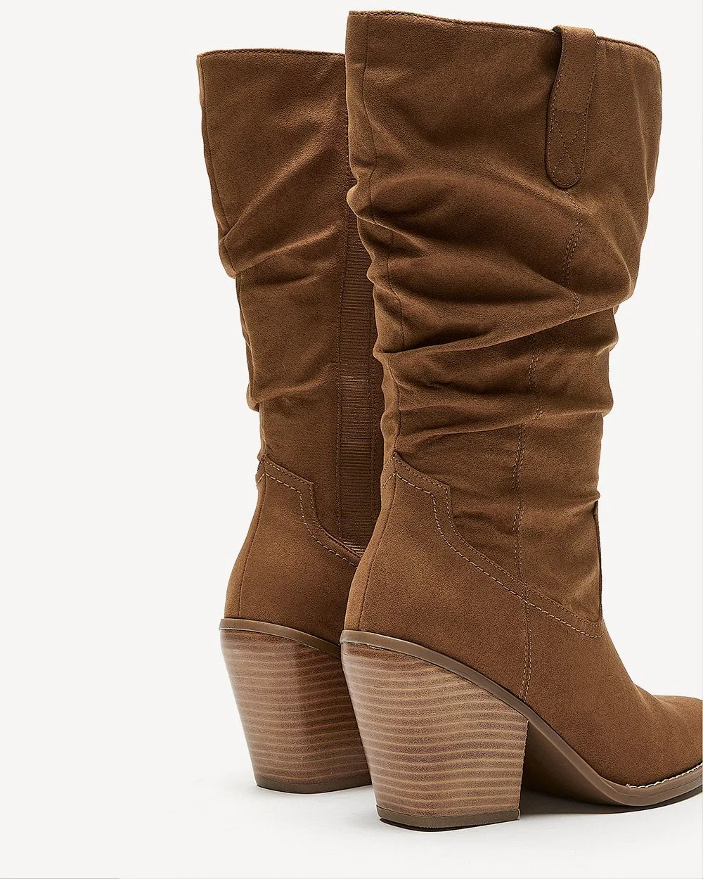 Extra Wide Width, Faux Suede Mid-Shaft Western Boot