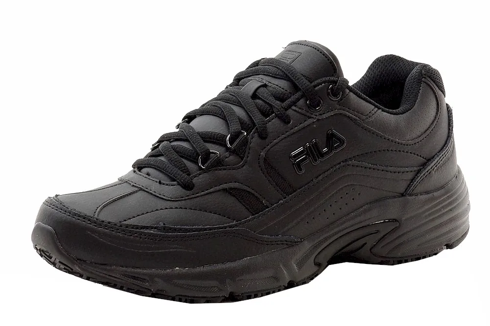 Fila Men's Memory Workshift Sneakers Slip Resistant Trainers Black Sz: 10.5W