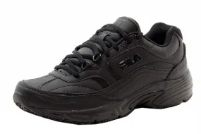 Fila Men's Memory Workshift Sneakers Slip Resistant Trainers Black Sz: 10W