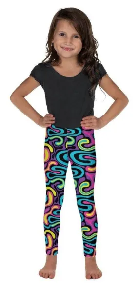 Funky Retro Print Kid's Leggings