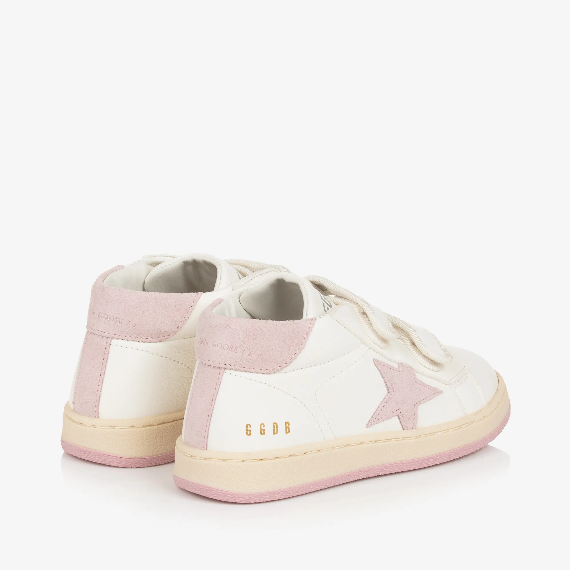 Girls White Leather High-Top Ballstar Trainers