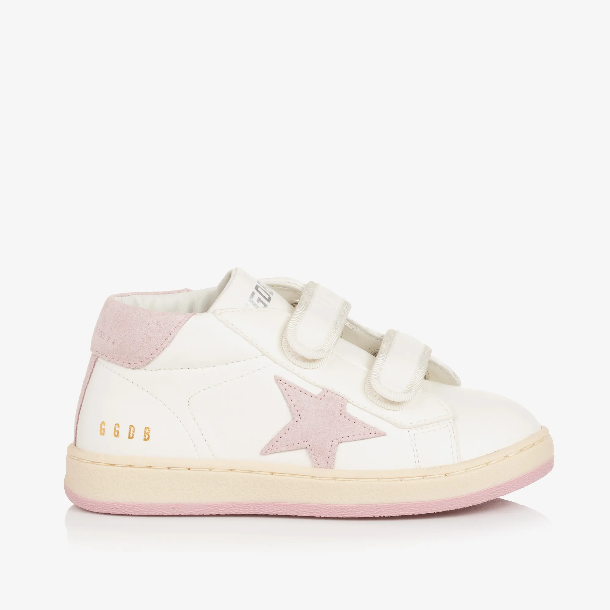 Girls White Leather High-Top Ballstar Trainers