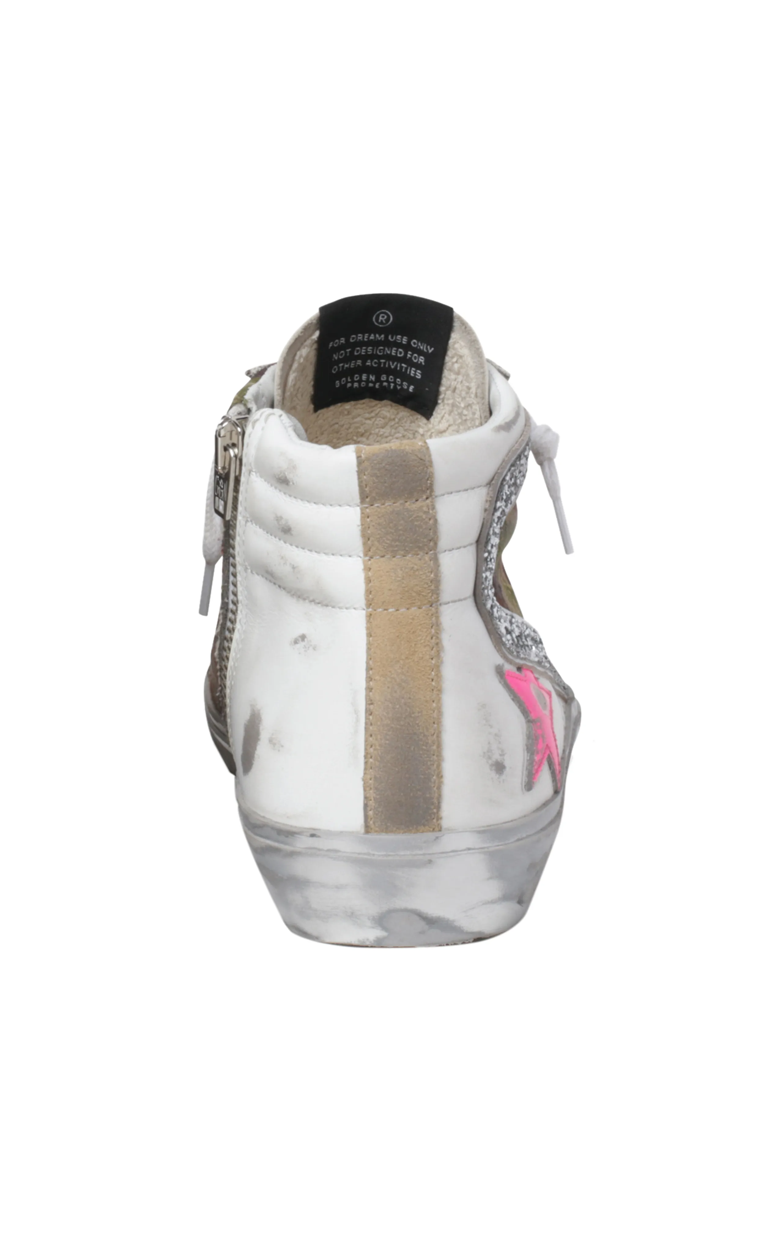 Golden Goose Slide Camo Suede and Leather Sneakers