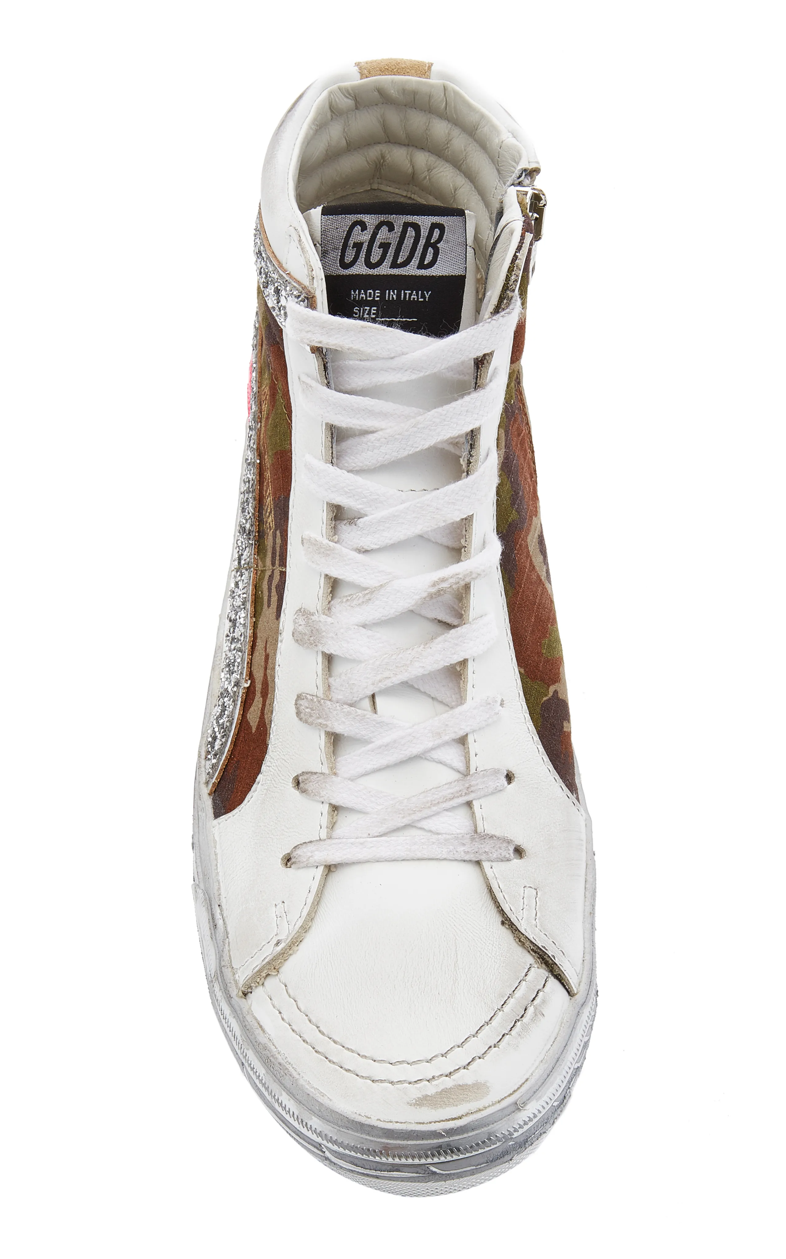 Golden Goose Slide Camo Suede and Leather Sneakers