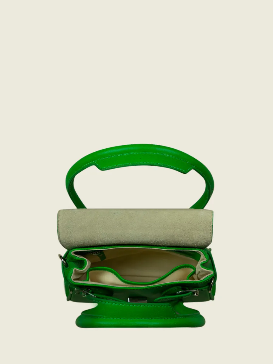 Green Leather Mini Handbag for Women - Colette XS Neon Green | PAUL MARIUS