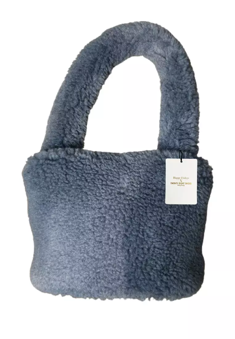 HAPPY FRIDAYS Plush Round Cylinder Handbag JQ-W689